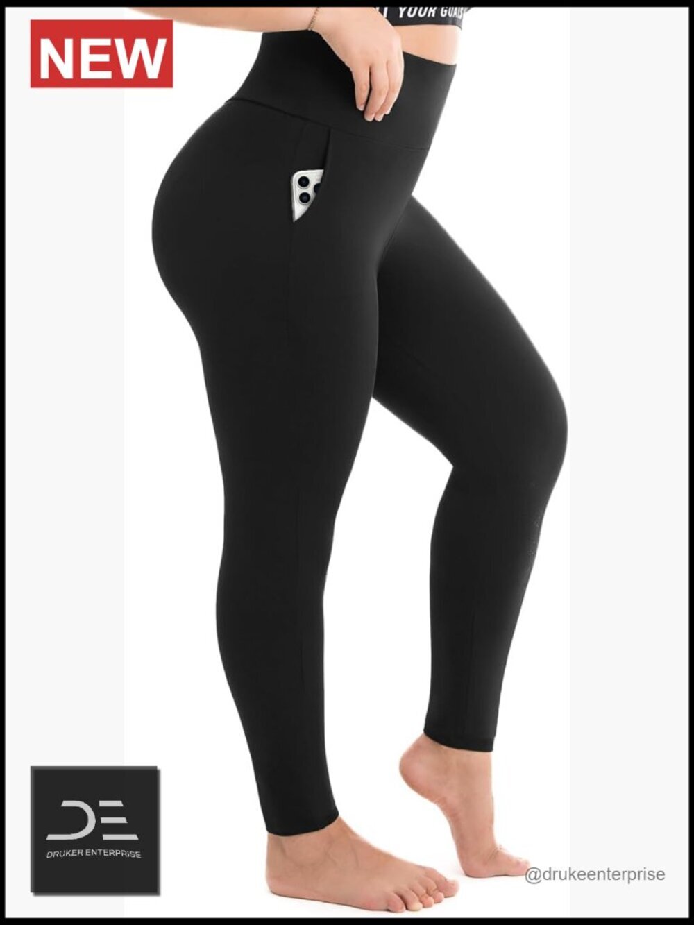 High Waisted Leggings with Pockets Plus Size Stretchy Yoga Workout